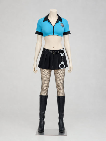 Police Costume for a Role-Play Look with Cap