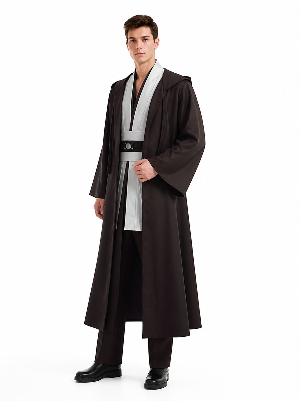 Obi-Wan Kenobi Costume, Dark Brown Cloak for Halloween