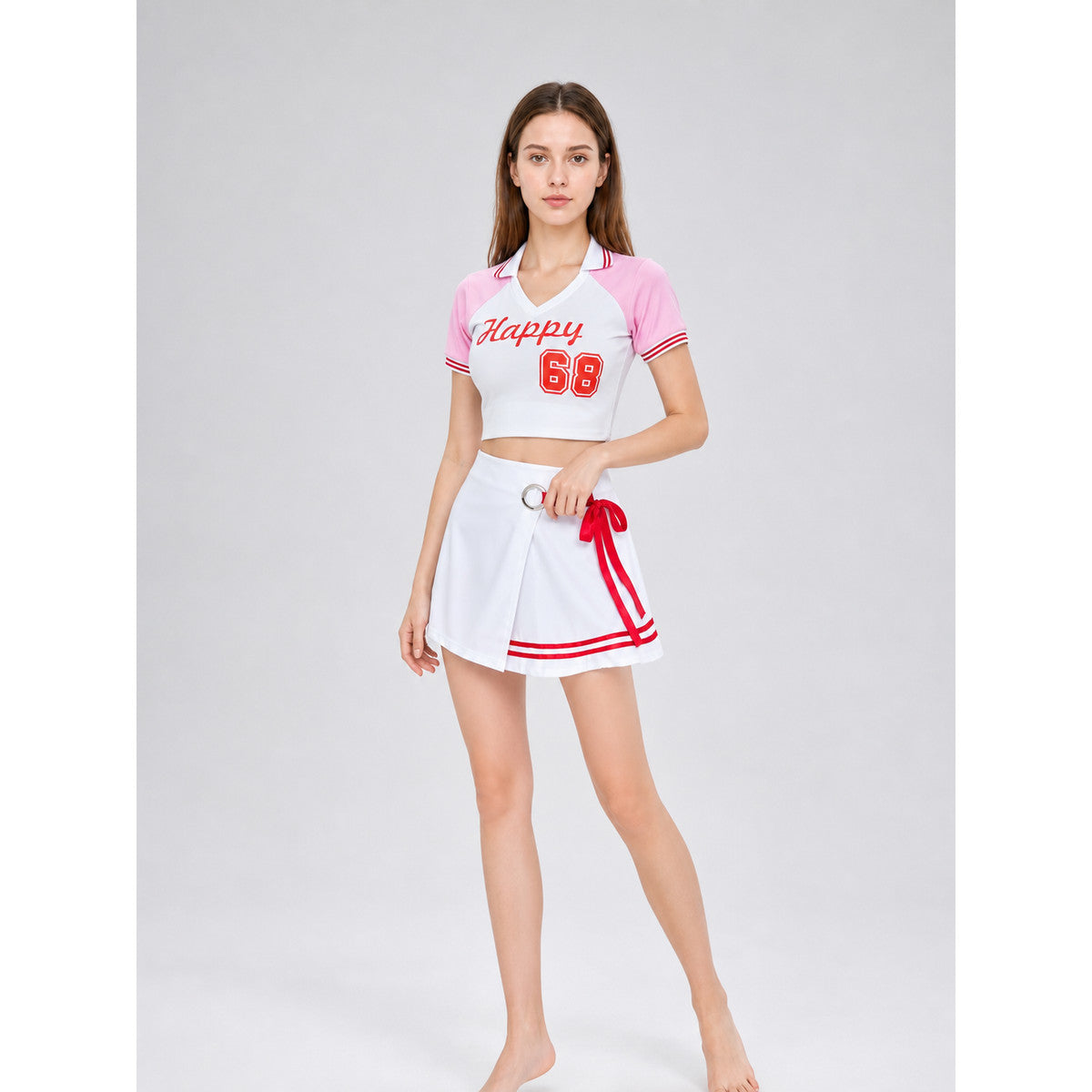 Cheerleading Costume: Top and Short Skirt