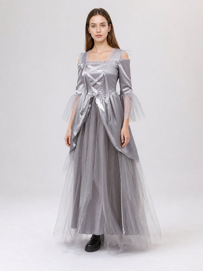 Gray Ghost-Themed Cosplay Dress Costume Dresses detail