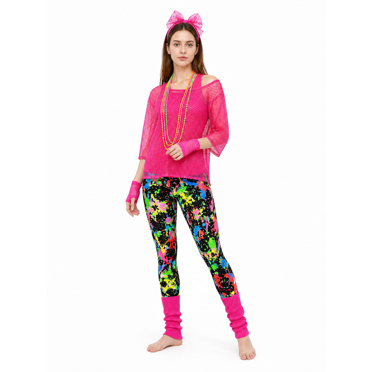 Retro Costume with Mesh Top and Printed Pants Costumes detail