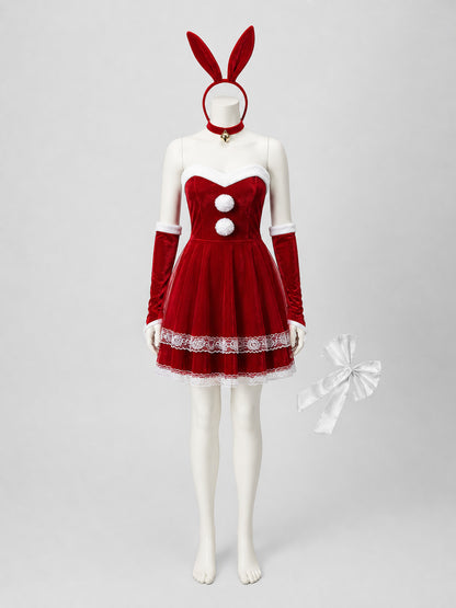 New Year's Costume with Dress and Bunny Headband Costume Dresses detail