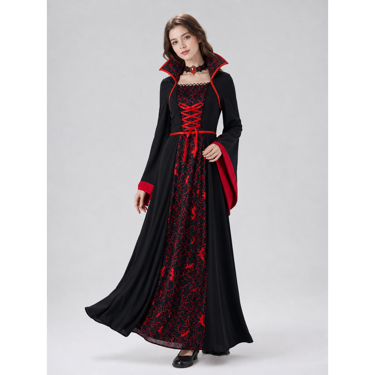 Vampire Cosplay Dress, Red and Black