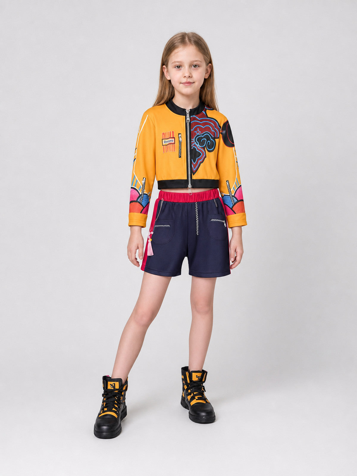 Superhero Cosplay Set: Jacket and Shorts Costumes detail