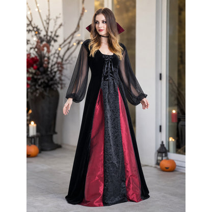 Gothic long dress for cosplay and masquerade lifestyle view
