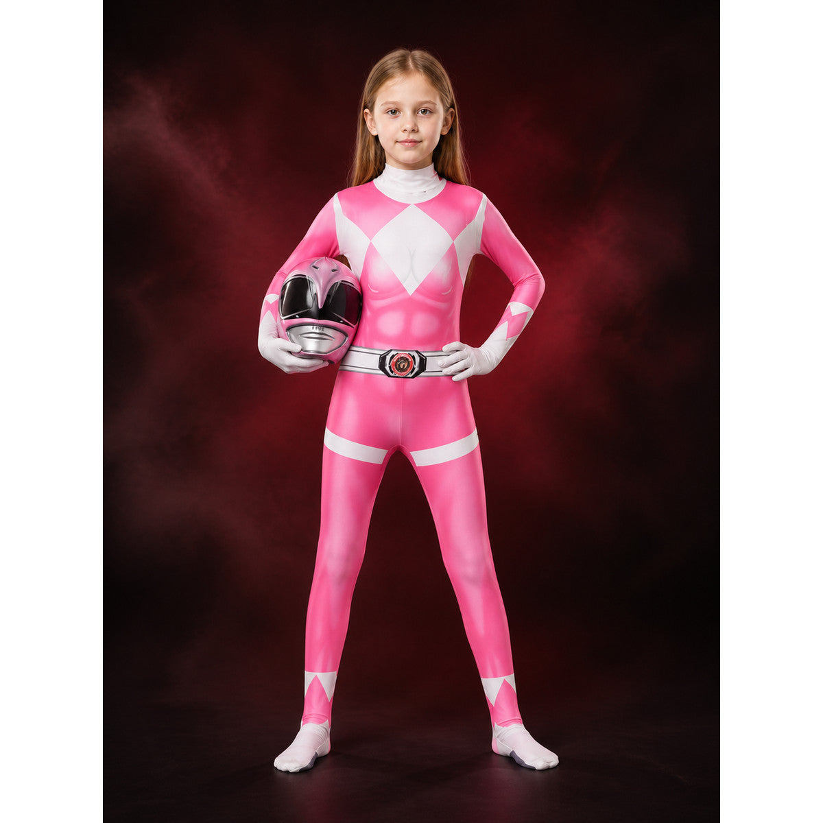 Dinosaur Knight Bodysuit Costume With Geometric Print For Halloween main product view