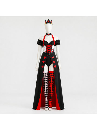 Carnival costume with crown and hearts