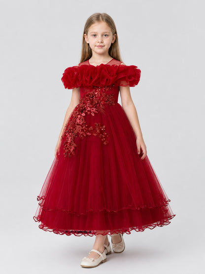 Full Princess Dress with Off-the-Shoulder Design and Sequins Costume Dresses detail