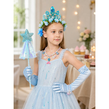 Mermaid Carnival Crown Headpiece for Halloween lifestyle view