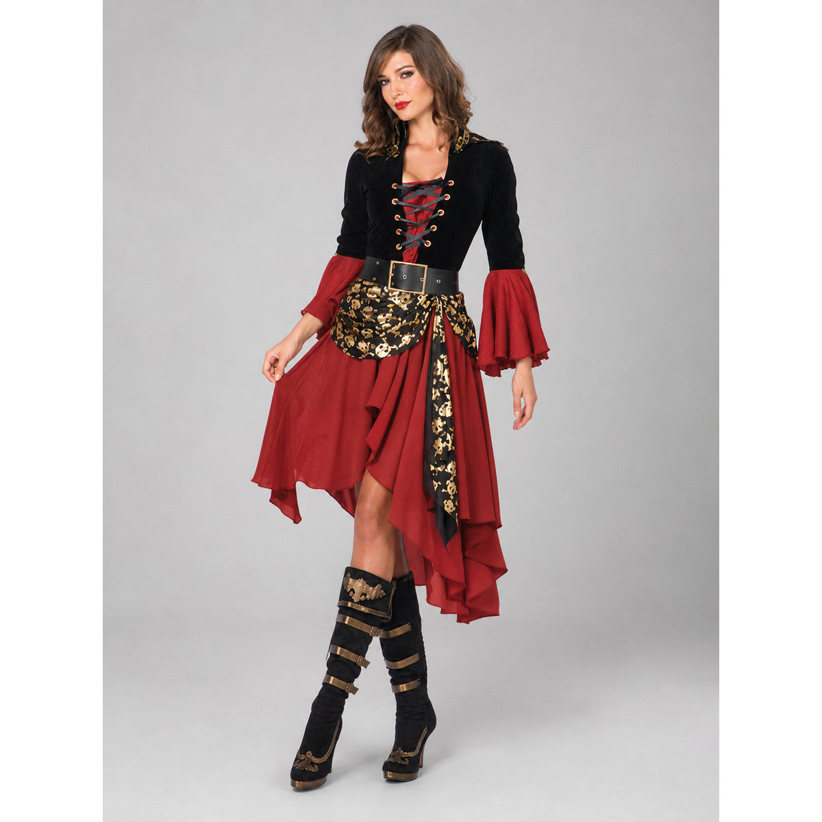 Pirate Costume with Gold Decor