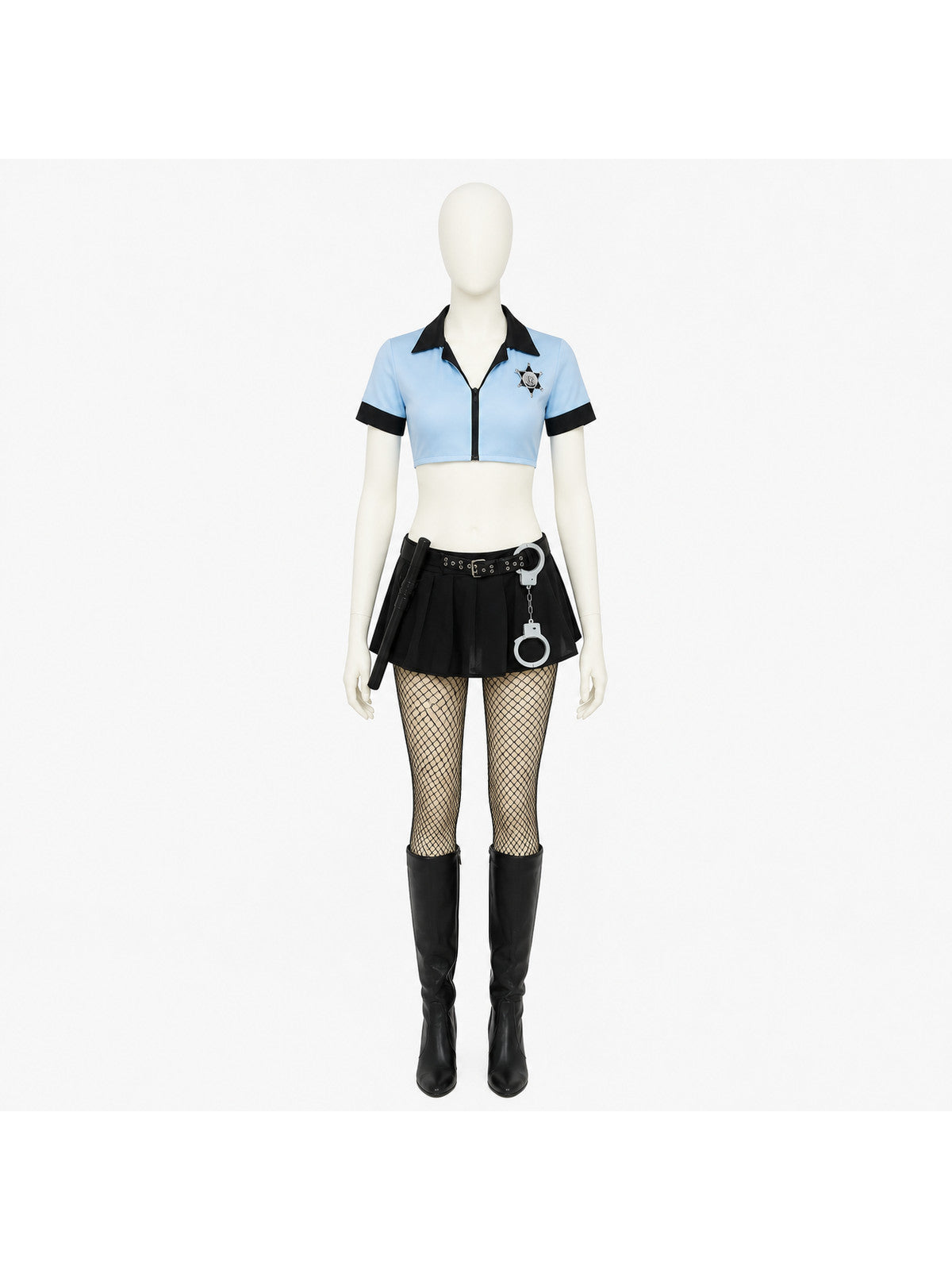 Police Costume with Short Blouse and Skirt