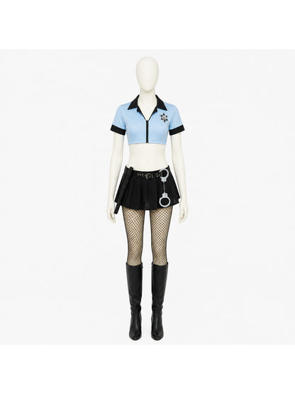 Police Costume with Short Blouse and Skirt