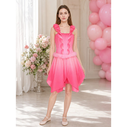 Pink Fairy Cosplay Dress with Full Skirt lifestyle