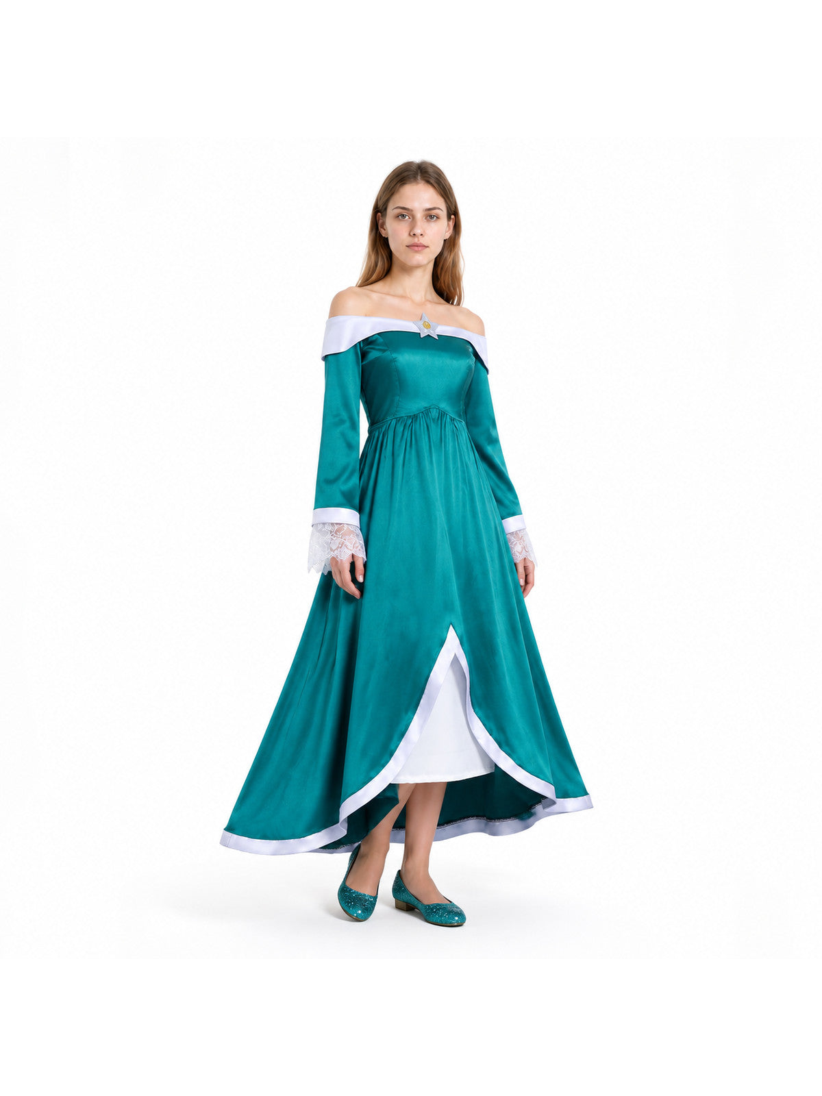 Long Off-the-Shoulder Cosplay Dress Costume Dresses detail