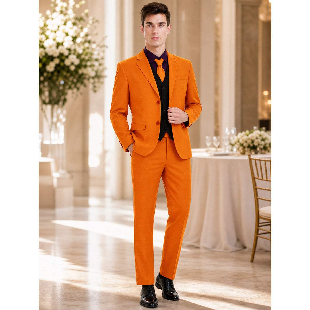 Clown Cosplay Costume: Orange Set lifestyle view
