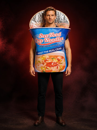Adult Unisex Seafood Cup Noodles Crab Halloween Costume Jumpsuit main product view