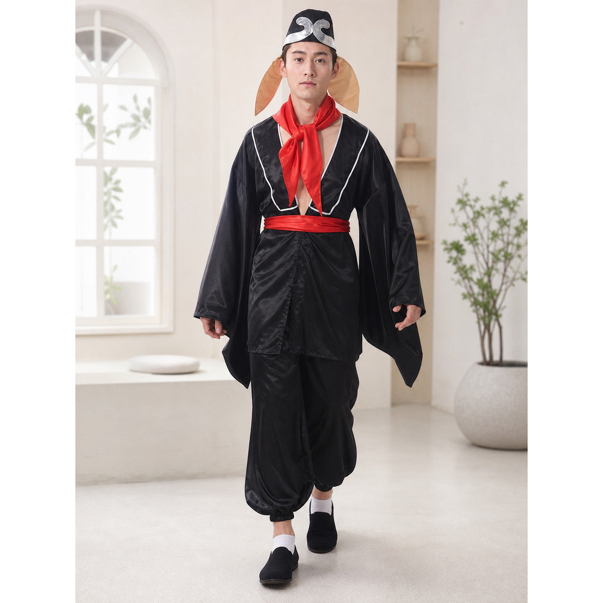 Character Costume with Mask and Pitchfork lifestyle view