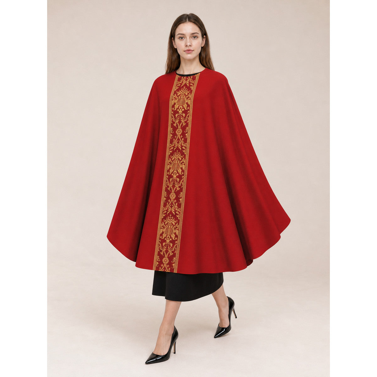 Red Carnival Cloak with Hood, Long occasion guide