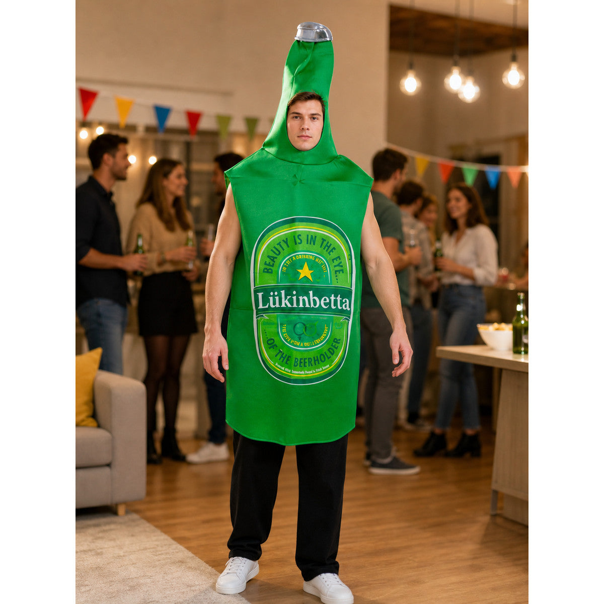 Beer Bottle Costume for Parties lifestyle