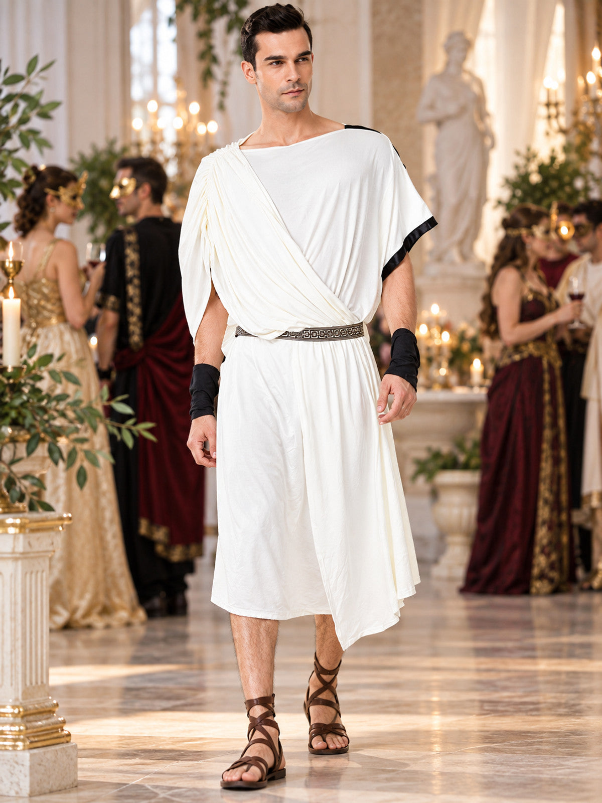 Knee-Length Costume with Asymmetrical Draping lifestyle view