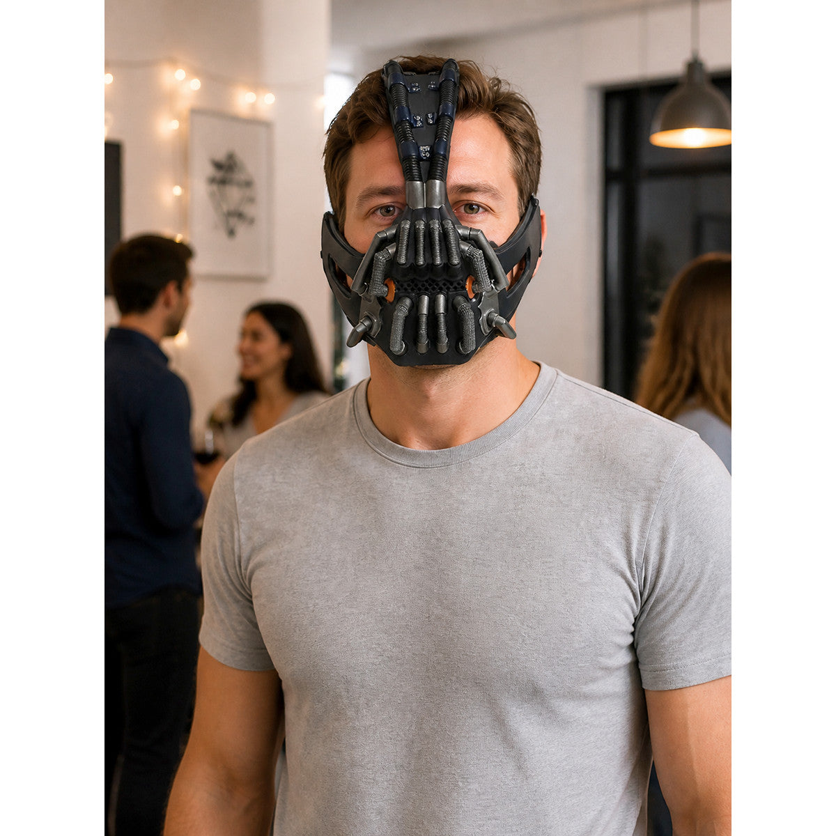 Mechanical Carnival Mask with Spikes for Halloween lifestyle view