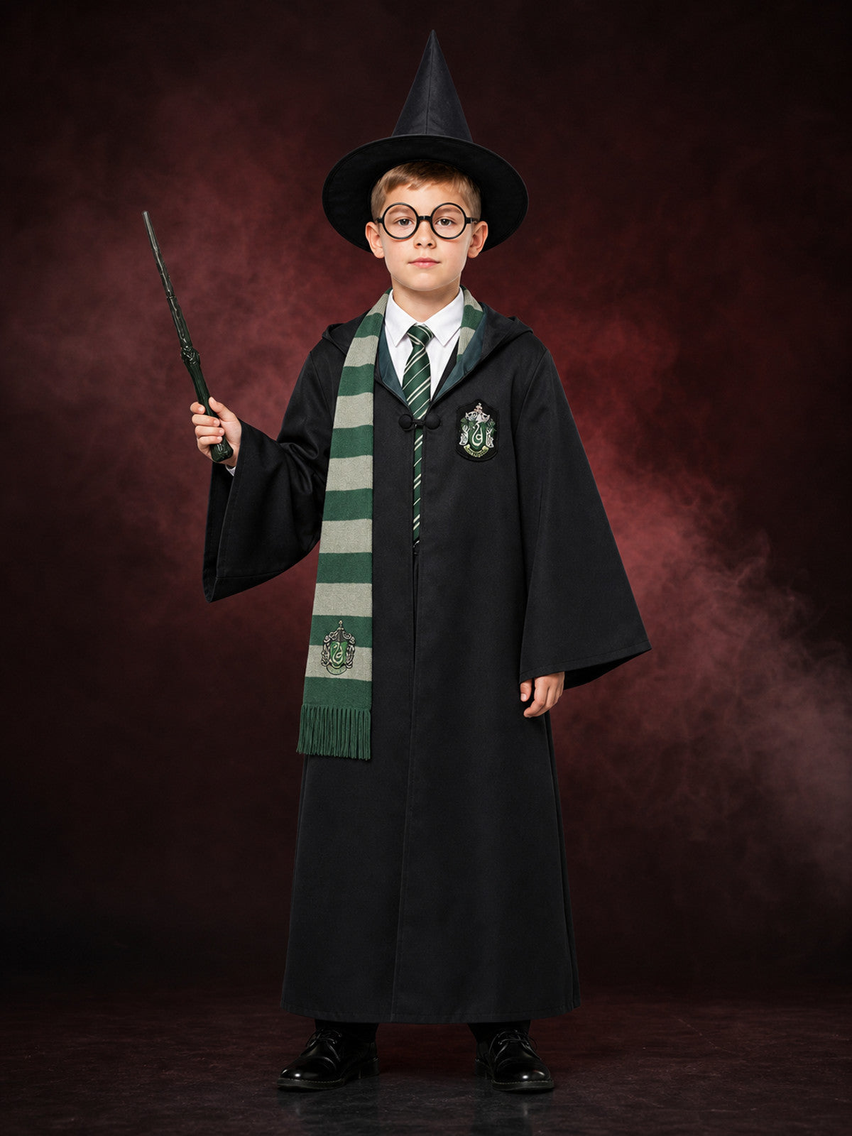Harry Potter Slytherin Robe with Cosplay Accessories main product view