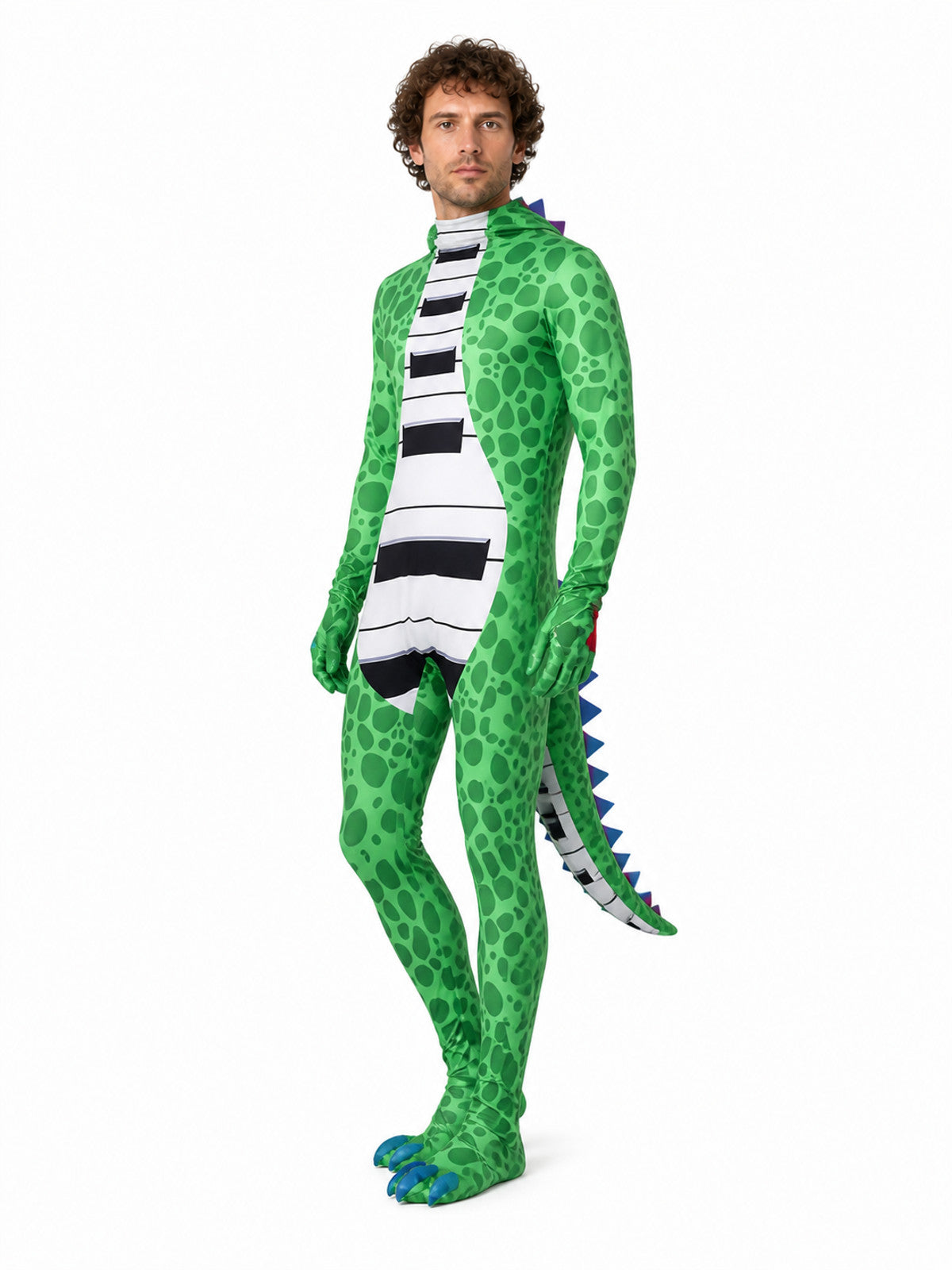 Green Dinosaur Hooded Jumpsuit Costume
