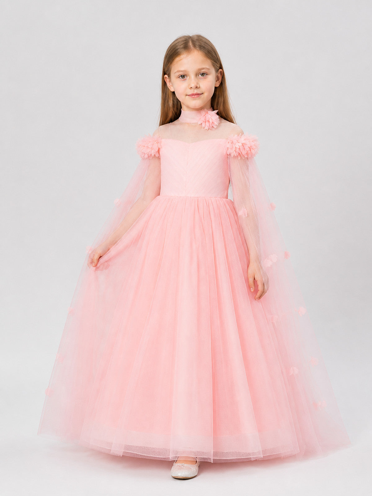 Pink Layered Tulle Princess Dress Costume Dresses detail