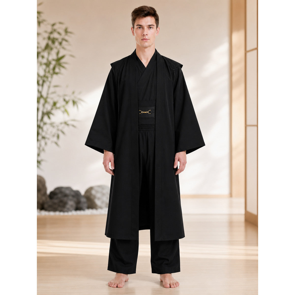 Obi-Wan Kenobi Cosplay Costume, Black Robe