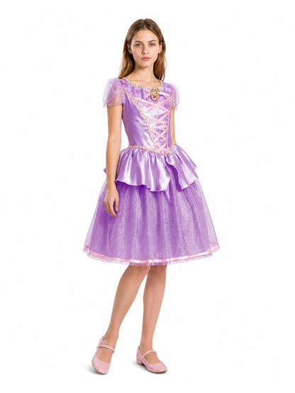 Light Purple Princess Dress with Ruffles Costume Dresses detail