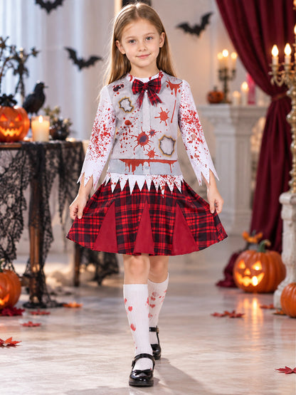 Carnival Dress with Red and Black Plaid Skirt