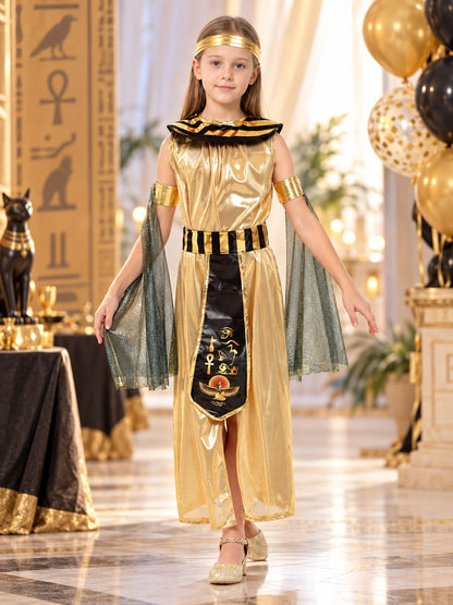 Ancient Egyptian style carnival costume, gold