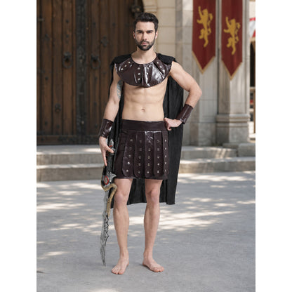 Spartan Warrior Costume with Cape and Bracers lifestyle