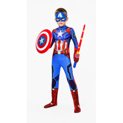 Children's Captain America Costume with Mask Costume Masks detail