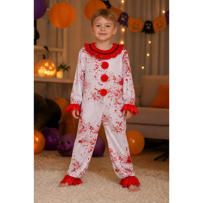 Clown Costume Jumpsuit with Red Accents lifestyle view