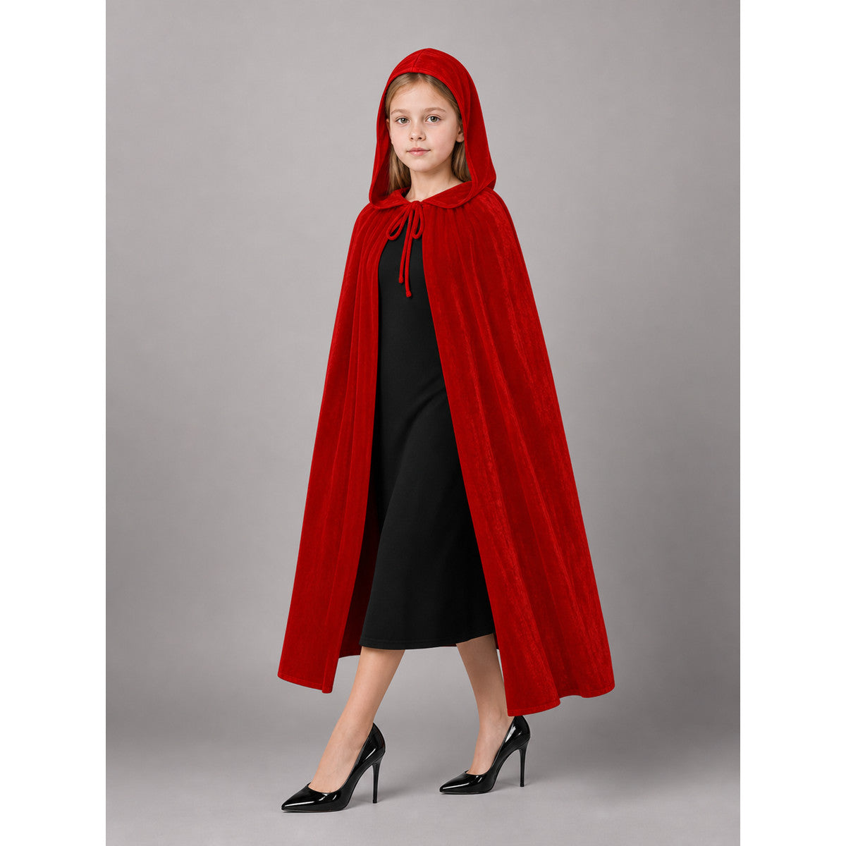 Red Carnival Cape with a Large Hood lifestyle