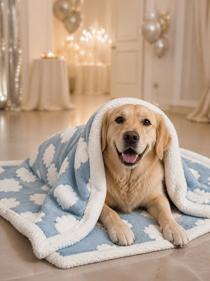 Pet Blanket with White Clouds lifestyle view
