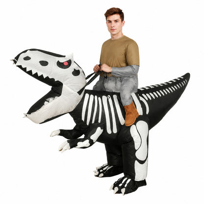 Black-and-White Skeleton Dinosaur Costume Costumes detail
