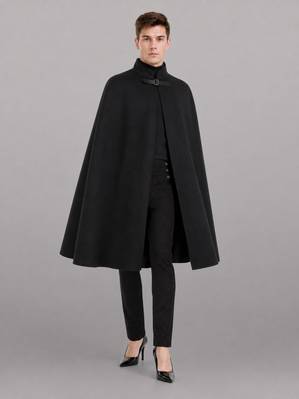 Black High-Waisted Pants with a Tonal Pattern occasion guide