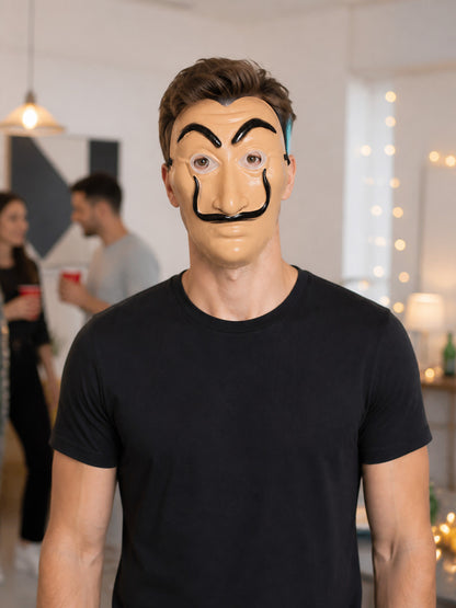 Carnival mask with mustache and eyebrows for cosplay