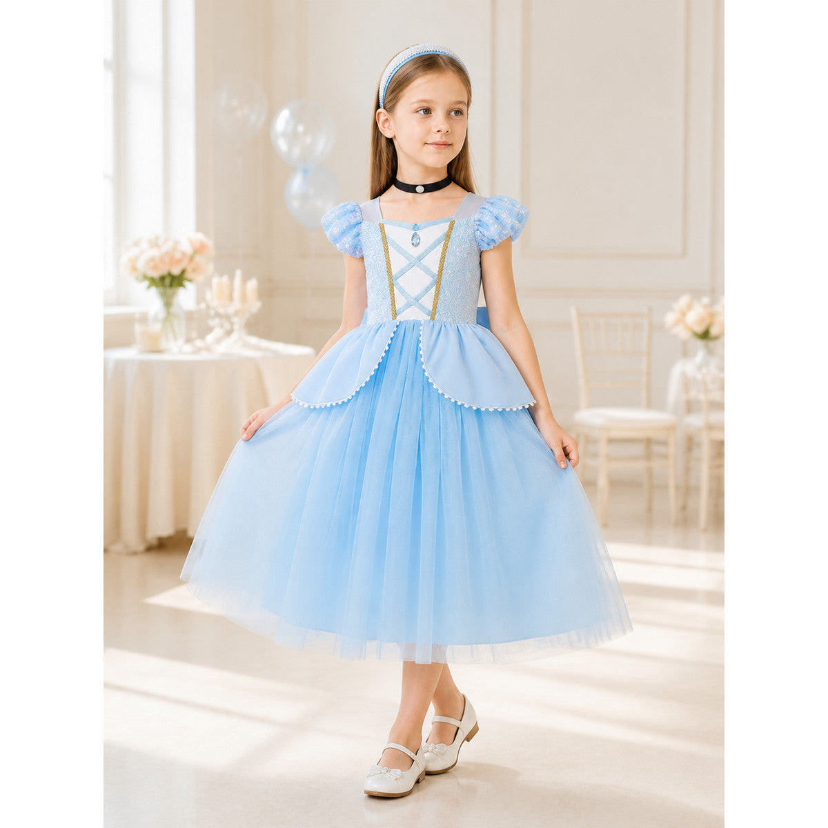 Blue Princess Costume for Halloween lifestyle view