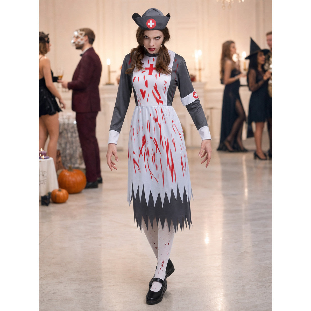 Halloween Costume: Medical Uniform with Blood Print lifestyle view