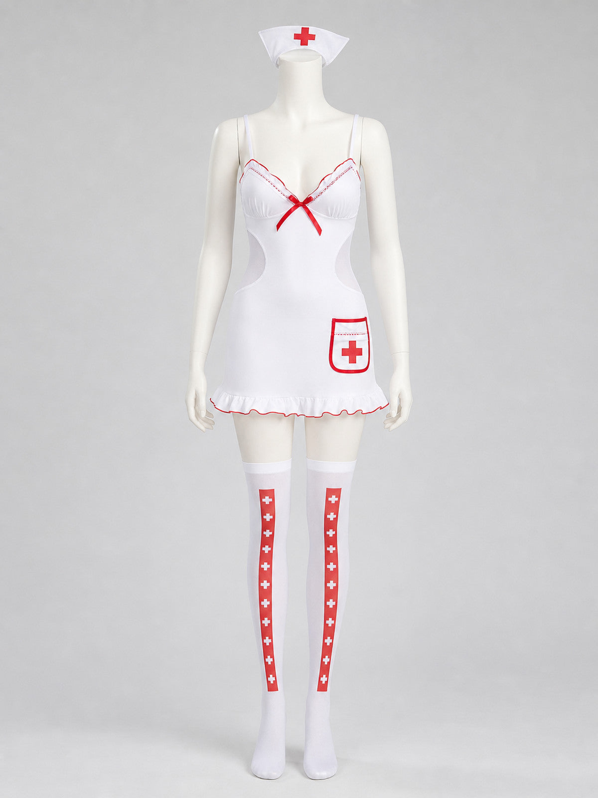 Medical Uniform with Red Cross and Ruffles