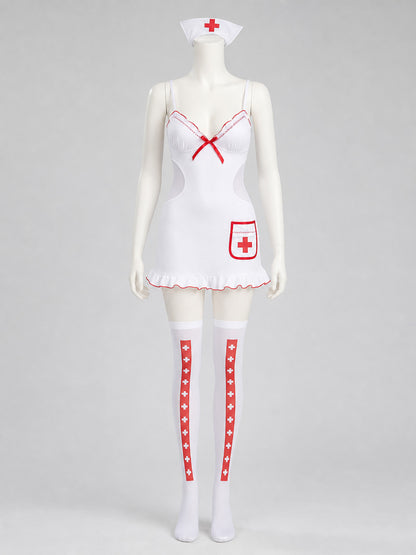 Medical Uniform with Red Cross and Ruffles