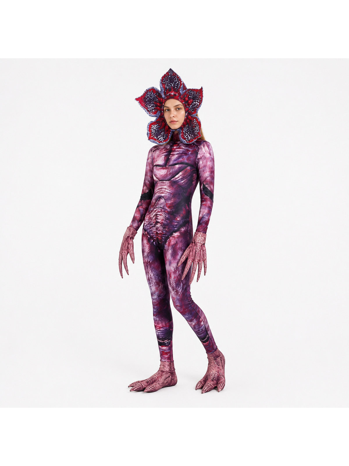 Carnivorous Flower Jumpsuit Costume with Hood and Claws Costumes detail