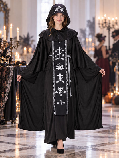 Hooded Vampire Costume, Black