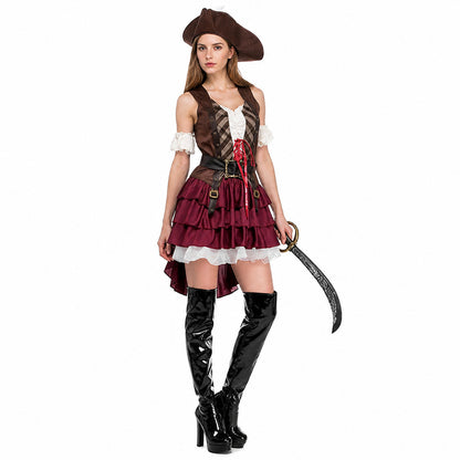 Pirate costume with dress and ruffles for parties Costume Dresses detail
