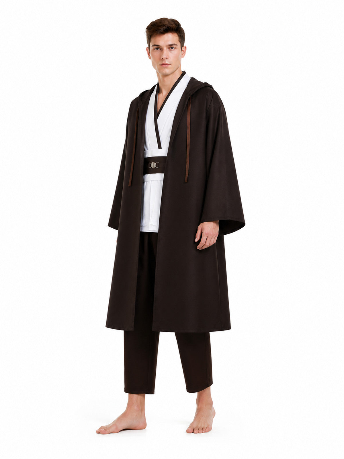 Obi-Wan Cosplay Costume with Hood and Belt
