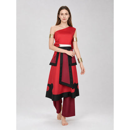 Avatar: Zuko and Katara Cosplay Costume, Red and Black