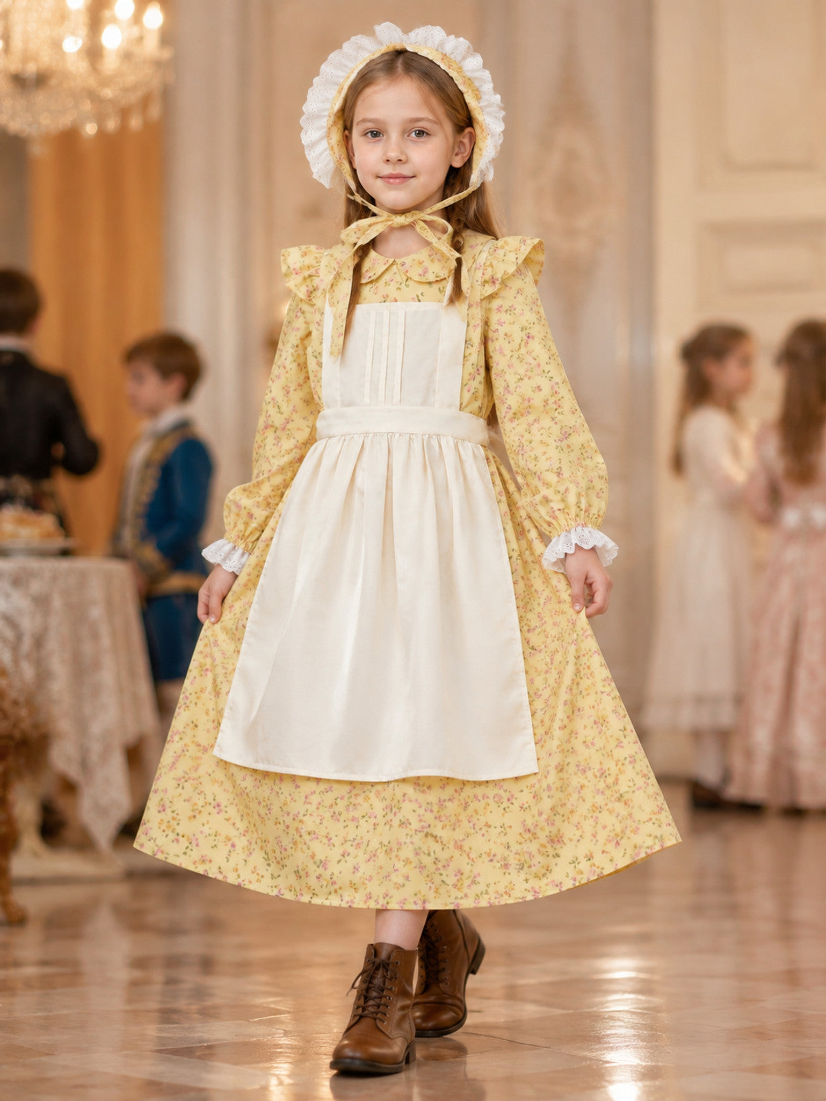 Children’s Carnival Costume: Dress, Apron, Bonnet lifestyle view